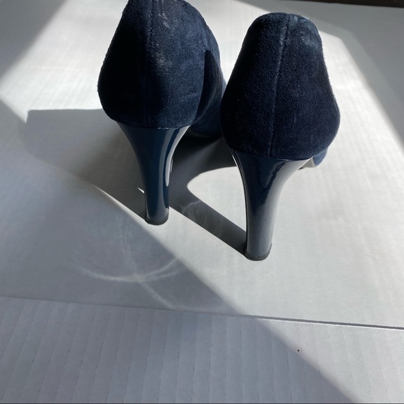 Navy suede heels - Picture 3 of 5